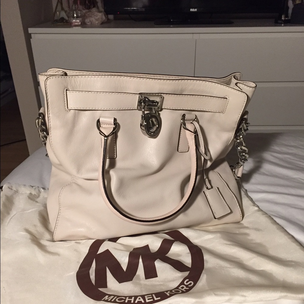 White Michael Kors Large Hamilton